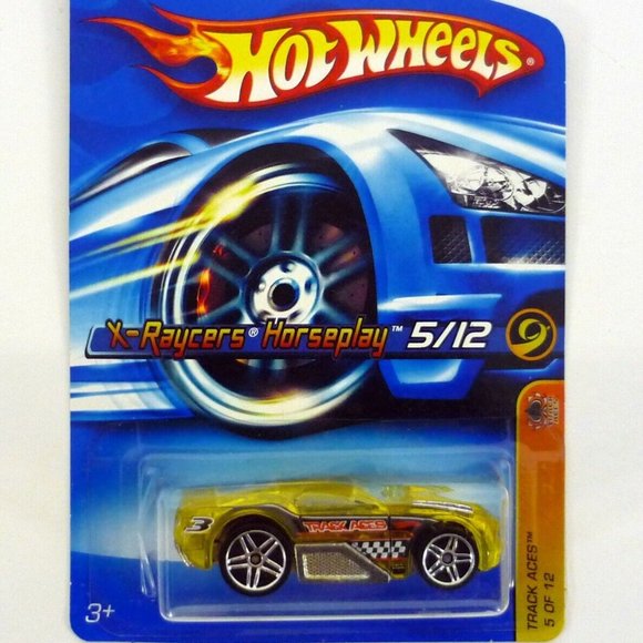 Hot Wheels X-Raycers Horseplay #115 Track Aces 5 of 12 Yellow Die-Cast Car 2006 - Picture 1 of 1